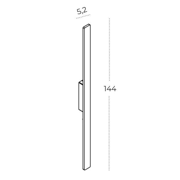 Ogrodowy kinkiet elewacyjny Lennart AZ5698 LED 48W 3000K IP54 czarny