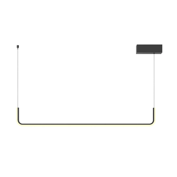 Liniowa ledowa lampa wisząca Urus PO644 LED 17W 3000K do kuchni czarny