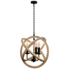 Rustykalna lampa wisząca ROPE 307903 zwis na łańcuchu brązowy