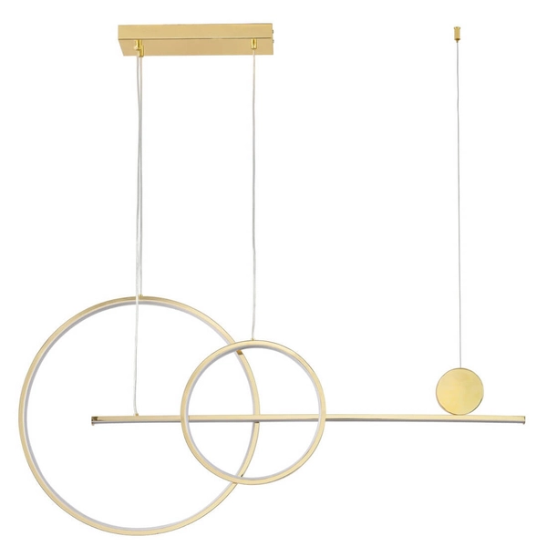 Wisząca lampa pierścień NEW AGE MP0082-L120 gold LED 40W 3000K złota