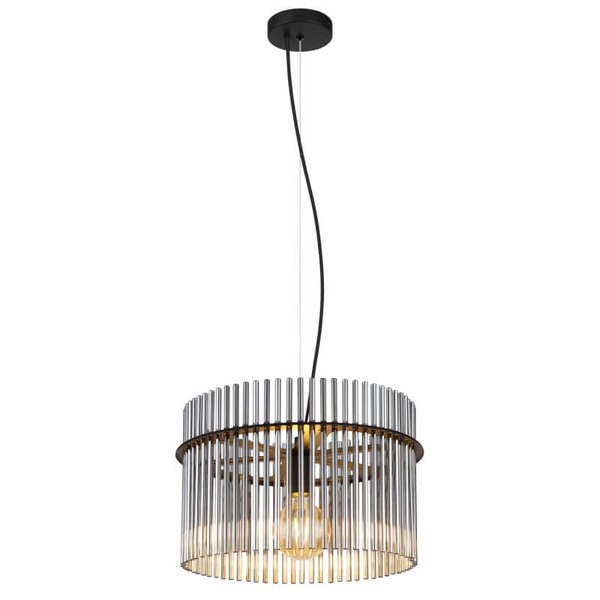 Loftowa lampa wisząca GORLEY 15698H ze szkła przydymiona czarna