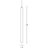 Wisząca lampa podłużna 17009 LED 3W 2700K do jadalni tuba czarny