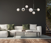 Loftowa LAMPA wisząca VAILANTE PND-31221-6B-CH Italux modernistyczna OPRAWA szklane kule ball zwis chrom