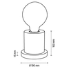Biurkowa LAMPA stołowa TASSE 7392174 Britop okrągła LAMPKA stojąca loftowa drewno (dąb olejowany)
