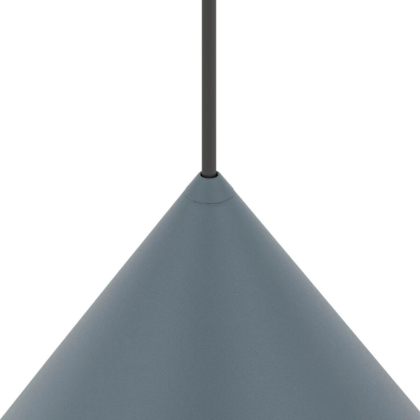 Lampa zwieszana trójkątna ZENITH 11484 do salonu szary błękit