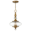 Szklana lampa wisząca Wexley HK-WEXLEY-3P-HB Hinkley szkło mosiądz