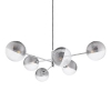 Szklana lampa wisząca Vignette VIG0650-19 kule żebrowane chrom