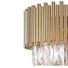 Kinkiet LAMPA ścienna PASSION W0250 Maxlight półokrągła OPRAWA glamour kryształki crystal złote przezroczyste