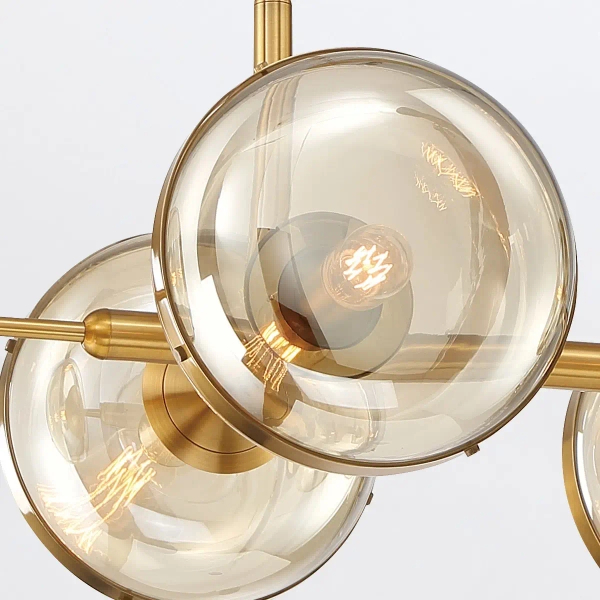 Szklana lampa wisząca Nottingham QN-NOTTINGHAM-6LP-AB złoty przezroczysty
