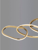 Designerska lampa wisząca CELAYA LE42760 rings LED 50W 3000K złota