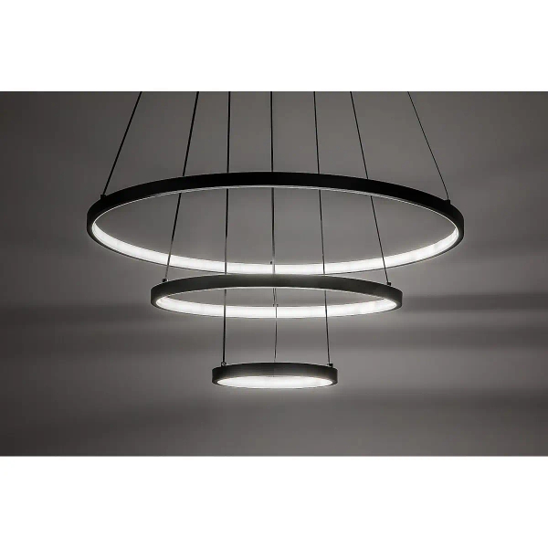 Ledowa zwisająca lampa obręcz Beliza 72346 LED 90W 3000-6500K czarny