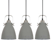 Industrialna LAMPA wisząca FRANKLIN MD-HN8026S-3-GR+S.NICK Italux metalowa OPRAWA listwa zwis loft szary