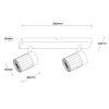 Kryształowa sufitowa lampa Erovia LP-5923/2WS GD LED 10W CCT złoty