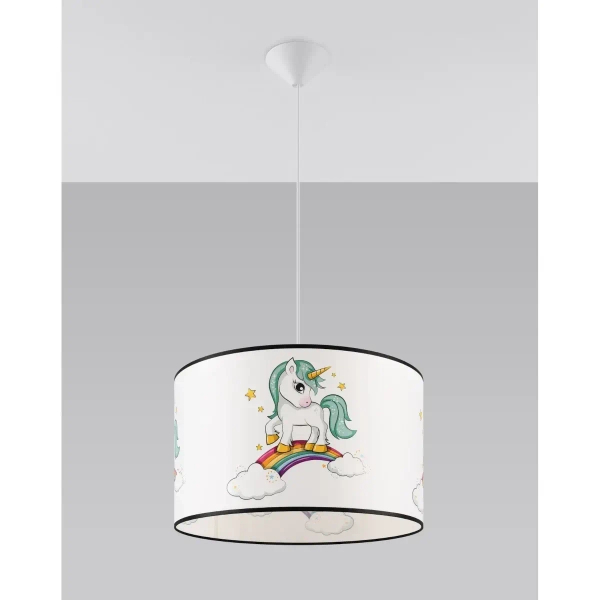 Lampa zwisająca Jednorożec SL.1413 Sollux dla dziewczynki wielokolorowa