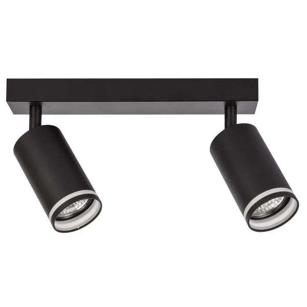 Podwójna sufitowa lampa Pipe Ring Spot ML2069 na listwie czarny