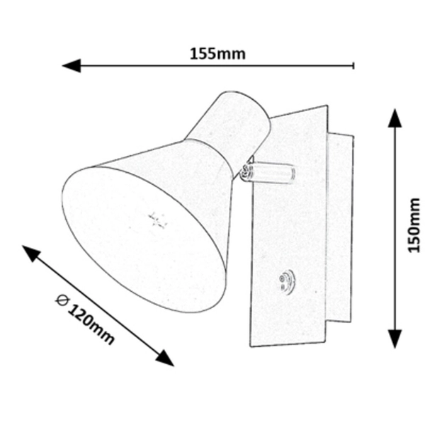 Sypialniany kinkiet Alvaro 3157 reflektorek do czytania czarny złoty