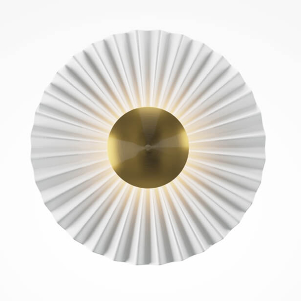 Okrągła lampa ścienna Fiore MOD233WL-L11BS3K LED 7W 3000K mosiądz biały