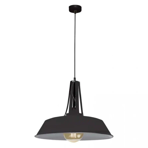 Industrialna lampa wisząca 19245 metalowa do salonu czarny