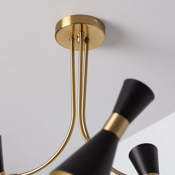 Sufitowa lampa do salonu Salvatore ABR-ZZSAL3XE27 Abruzzo loft czarny złoty