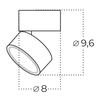 Jadalniana lampa sufitowa Mona AZ6036 Azzardo LED 10W 3000-6000K biała