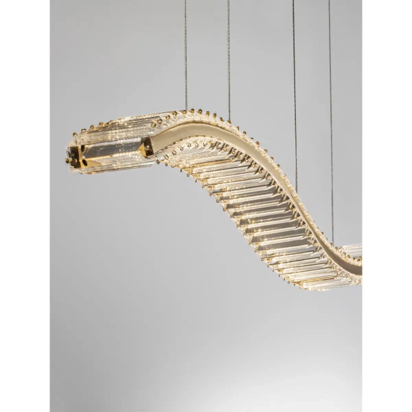 Złota lampa wisząca Bauta stylowy zwis LED 40W 3500K nad stół