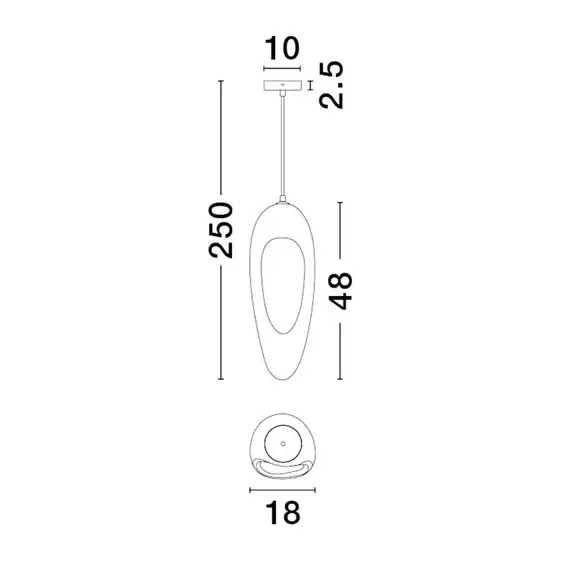 Żyrandol do sypialni LONTIZA LE45337 modernistyczny szary
