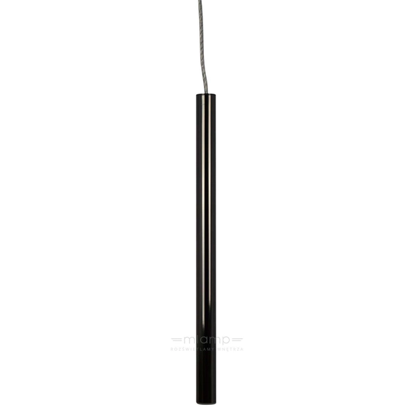 LAMPA wisząca LOYA P0461-01A-L8L8 Zumaline metalowa OPRAWA zwis LED 5W 3000K tuba sopel czarny perłowy