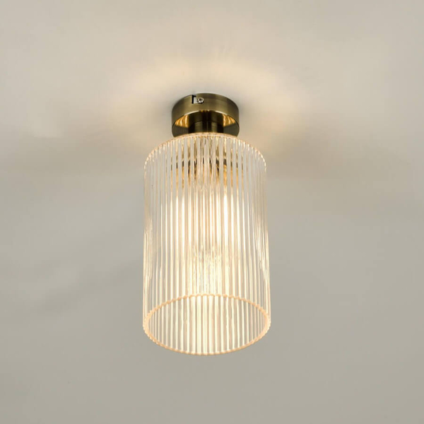 Salonowa lampa sufitowa tuba Emerson EME4875-E01 mosiądz przezroczysty