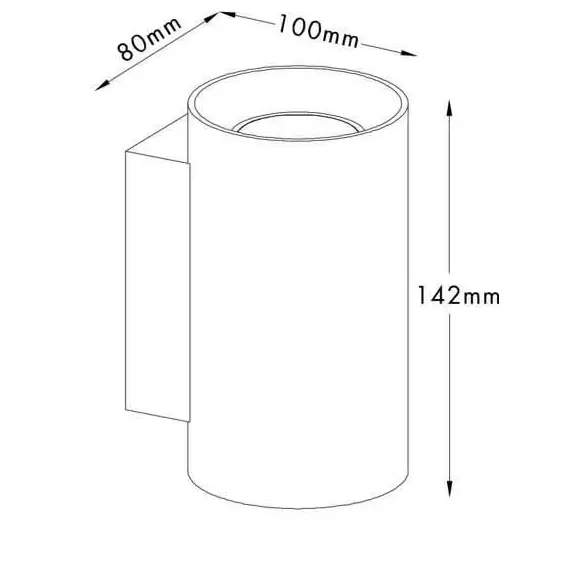 Biały kinkiet metalowa tuba Sandy do przedpokoju biała