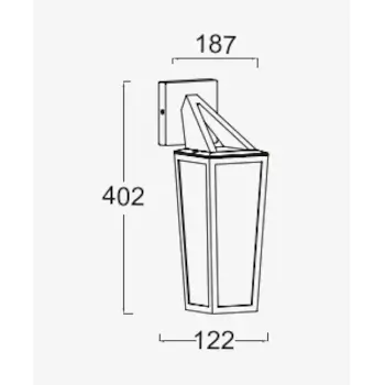 Ogrodowa lampa elewacyjna PINE 5296602012 IP44 czarny