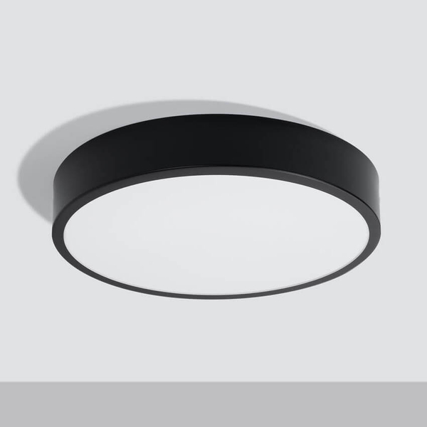 Okrągła lampa sufitowa Onyx SL.1242 Sollux LED 23W 3000K do kuchni czarny