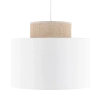 Skandynawska lampa wisząca Duo 1856 tuba z naturalnej juty biały