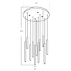 Lampa zwisowa do salonu ILIOS AZ5746 Azzardo LED 64W 3000K tuba biała