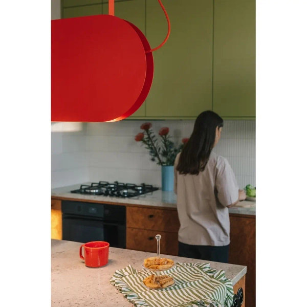 Modernistyczna lampa wisząca Malumi MLA644P2 LED 24W 3000K burgundowy