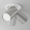 Tuba lampa podtynkowa reflektor regulowany biała srebrna Focus OUTLET
