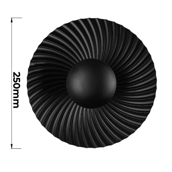 Loftowy kinkiet ścienny Sola LP-0105/1W BK okrągły do salonu czarny