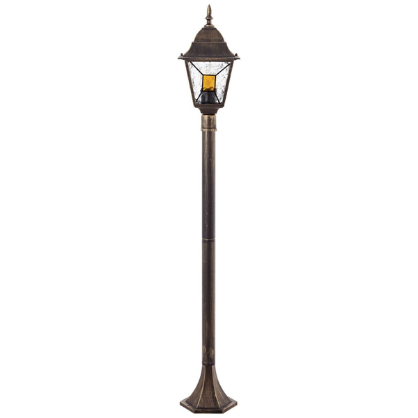 Uliczna lampa latarnia Janel 90984A86 retro metalowa czarny złoty