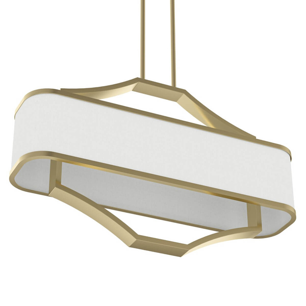 Biała lampa wisząca Gerdo Ovale zwis nad stół z materiału