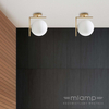 Kinkiet LAMPA ścienna CONDI MBM-7475/1-G MDECO modernistyczna OPRAWA szklana kula ball mosiądz biała