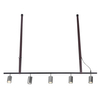 Wisząca lampa do salonu Biram AZ2638 tubki regulowane czarna srebrna