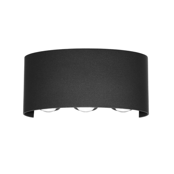 Nowoczesna lampa elewacyjna Ortelo LED 6W zewnętrzna czarna