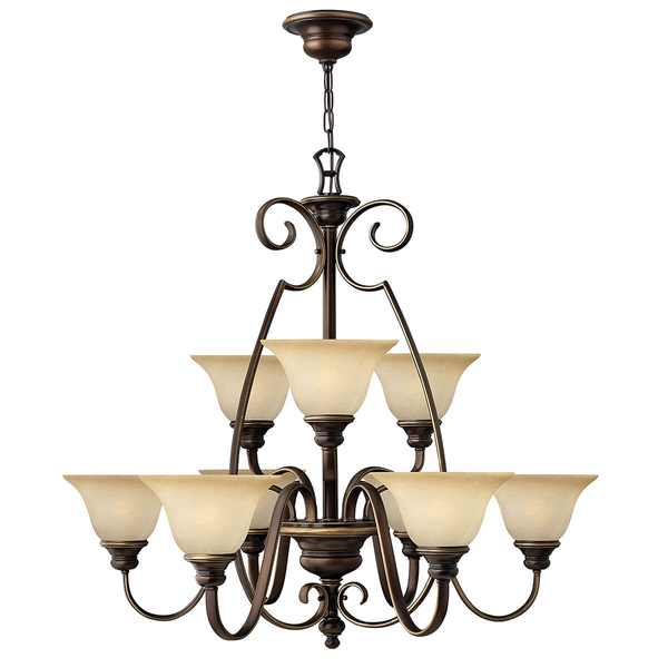 Antyczna lampa wisząca Cello HK-CELLO9 Hinkley metalowa brązowa
