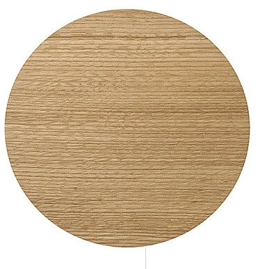 Drewniana lampa ścienna Minimal 9377 okrągły kinkiet z włącznikiem