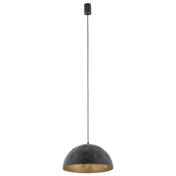 Kopułowa lampa wisząca Hemisphere 10702 do kuchni metalowa czarna złota