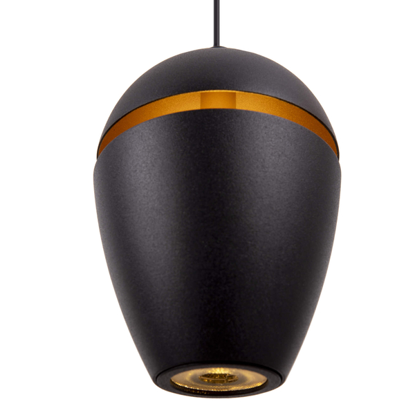 Wisząca lampa loftowa Cometshine P0471 LED 8W 3000K do holu czarna złota