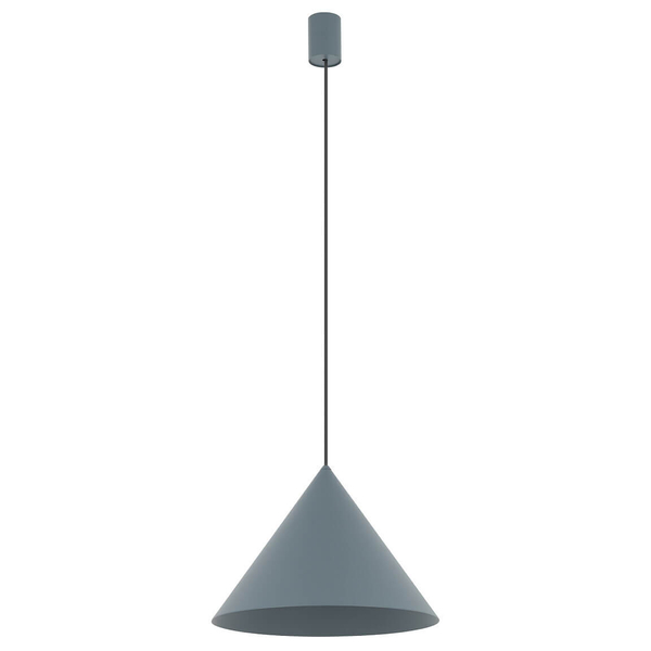 Jadalniana lampa wisząca ZENITH 11487 stożek szary błękit