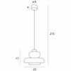 Wisząca lampa kopułowa SIGNATURE P0603 Maxlight LED 8W 3000K mosiądz przezroczysty
