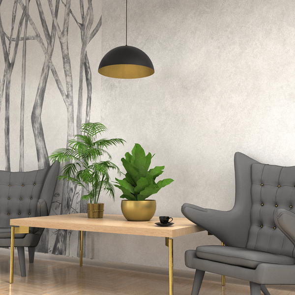 Wisząca lampa sypialniana Beta nad łóżko czarna złota