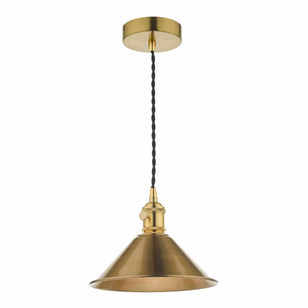 Metalowa lampa wisząca Hadano HAD0140-01 Dar Lighting mosiądz brąz