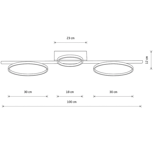 Ring lampa ścienna Circolo 10816 Nowodvorski LED 33W 3000K pierścienie czarna